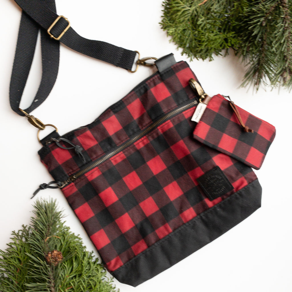 Buffalo plaid crossbody bag Clearance
